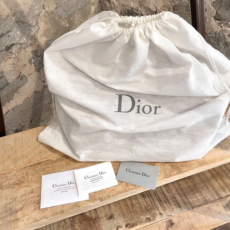 Christian Dior Grey Cannage Gaufre Delices Leather Flap Shoulder Bag