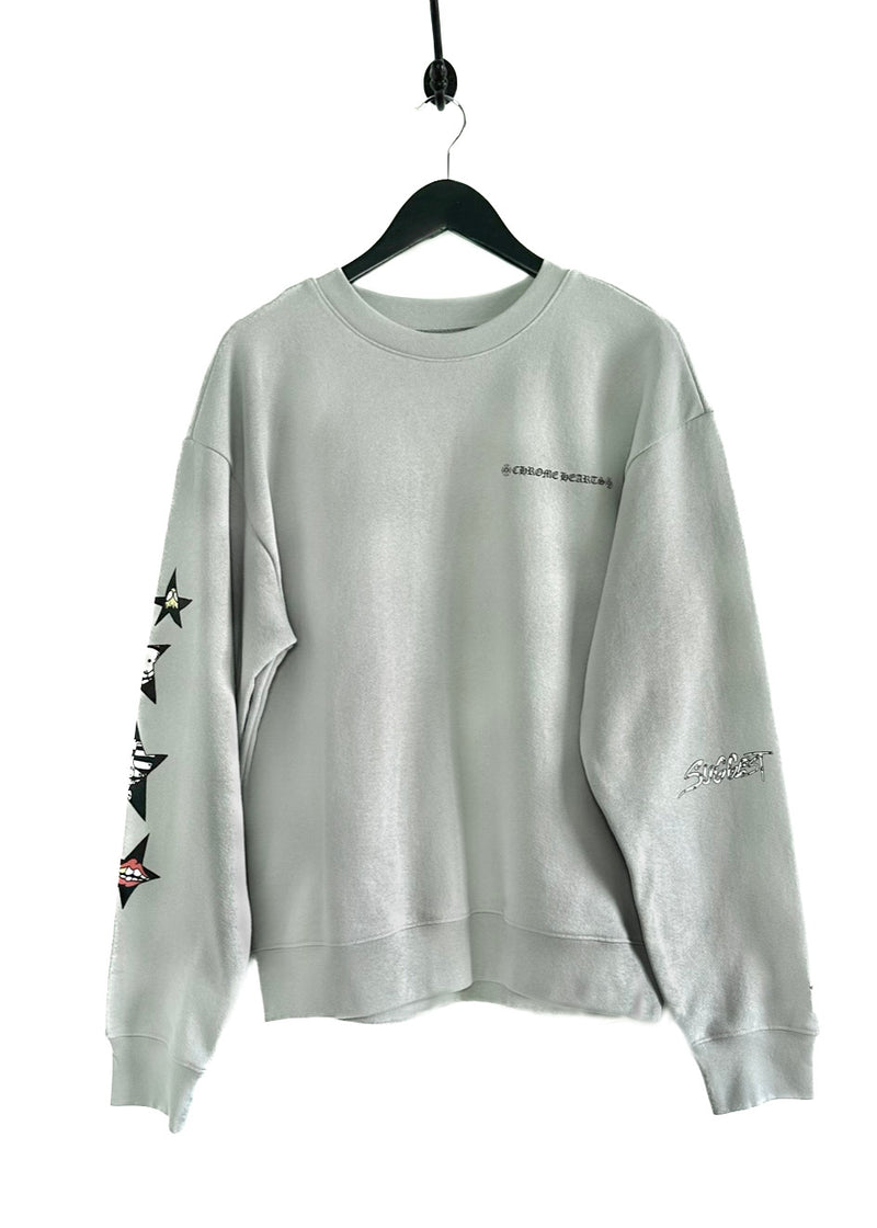 Chrome Hearts X Matty Boy Suggest Star Printed Grey Sweatshirt