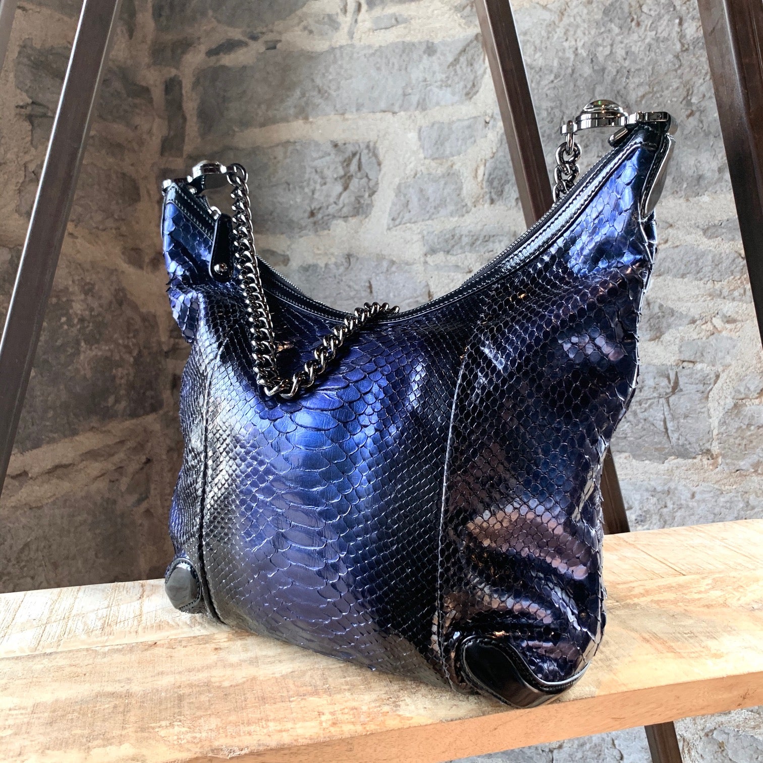 Gucci Navy Python Hobo Bag – Boutique
