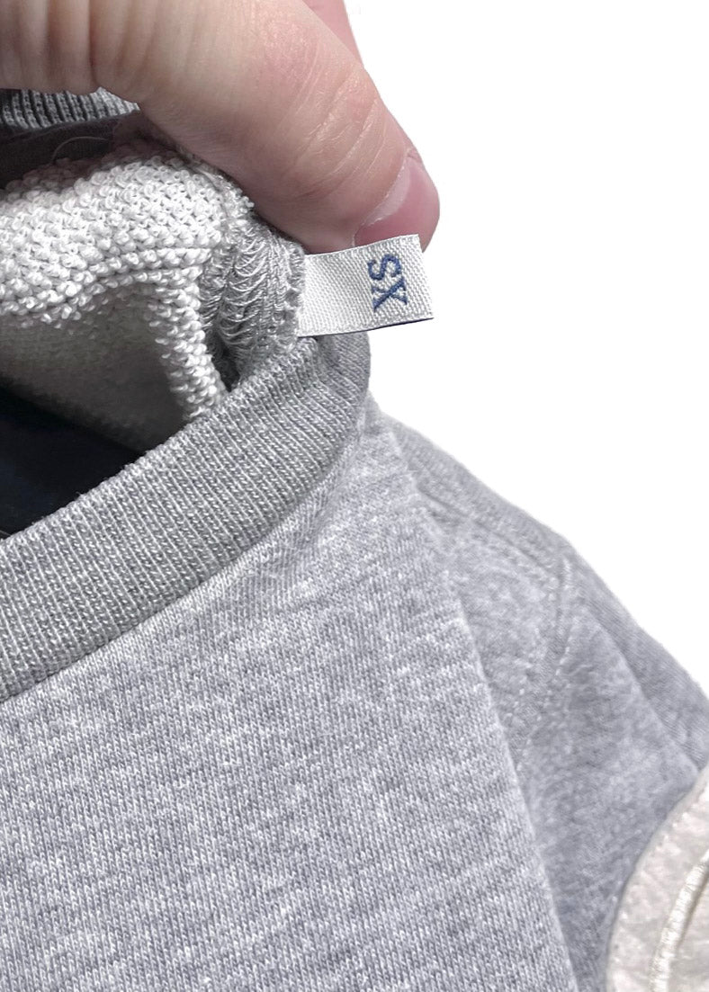 Moncler Grey Gathered Sleeves Maglia Girocollo Sweatshirt
