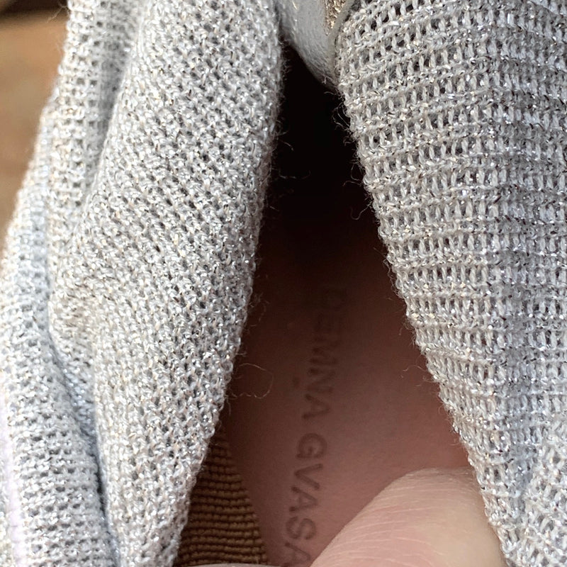 Bottes chaussettes argentées Vêtements détail de briquet aux talons
