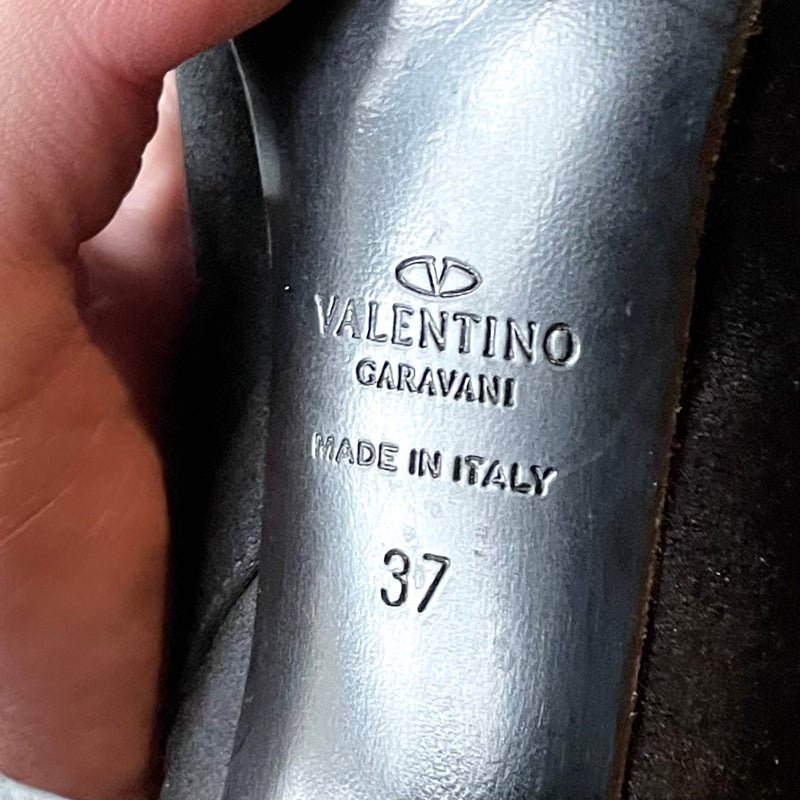 Bottes à talons Valentino en satin noir orné de cristaux