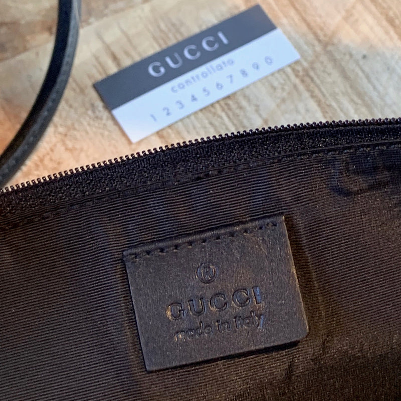 Gucci Vintage Large Canvas GG Guccissima Hobo Shopping Bag