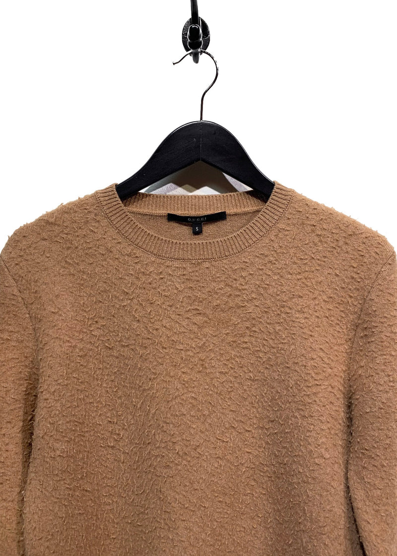 Gucci Tan Pilled Cashmere Blend Sweater