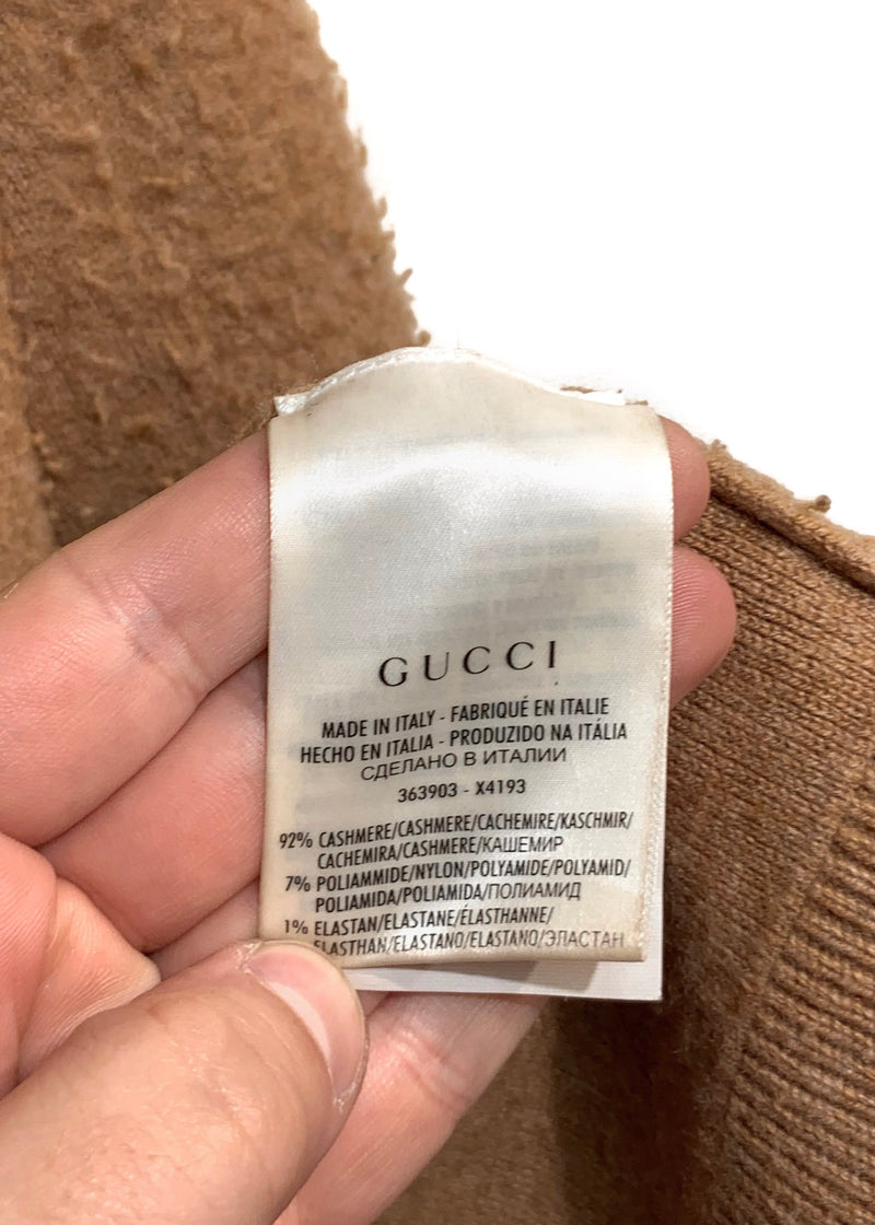 Gucci Tan Pilled Cashmere Blend Sweater