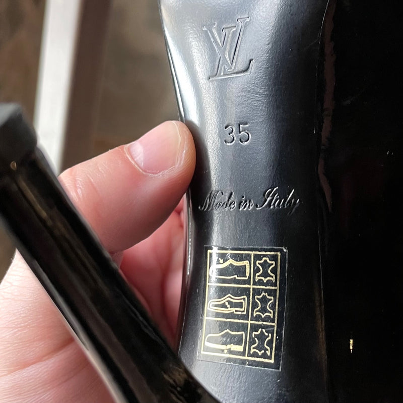 Escarpins noirs à plateforme Louis Vuitton Oh Really en cuir vernis