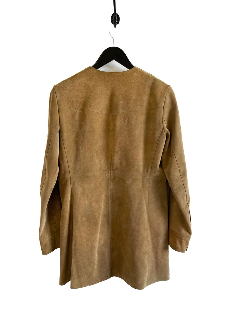 Manteau veste longue en daim marron Étoile Isabel Marant