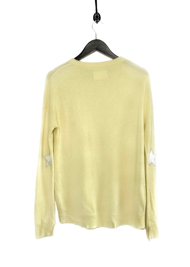Zadig & Voltaire Yellow Star CC Patch Cashmere Sweater