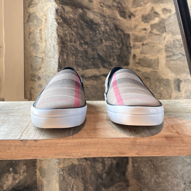 Burberry Exploded Check Slip-on Canvas Sneakers