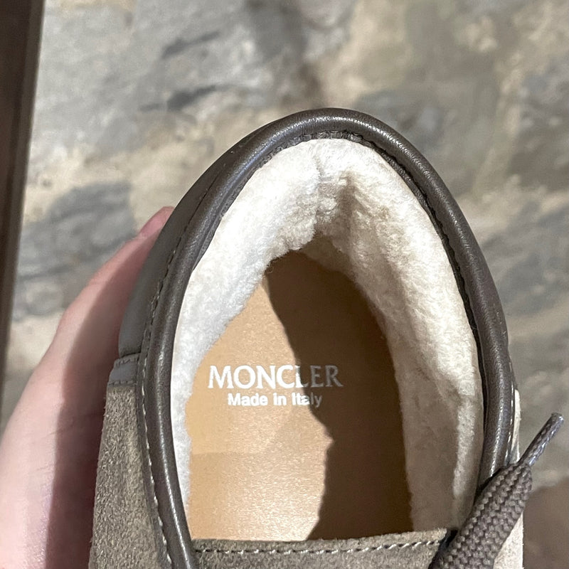Moncler Taupe Suede La Sorbonne Chukka Sneakers