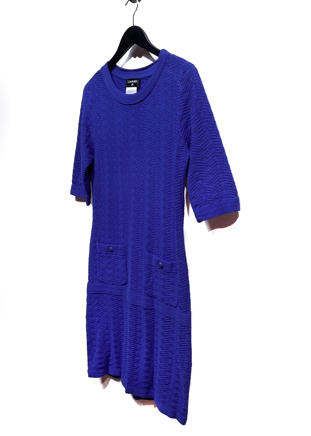 Chanel 2013 Cobalt Blue Knit Stretch Swift Dress – Boutique LUC.S