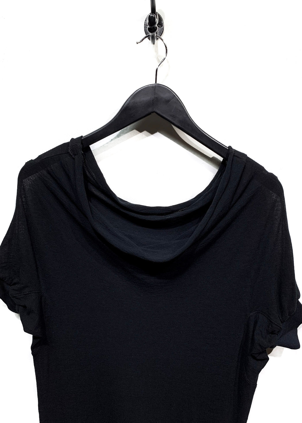 Yohji Yamamoto Black Asymmetrical Long T-shirt