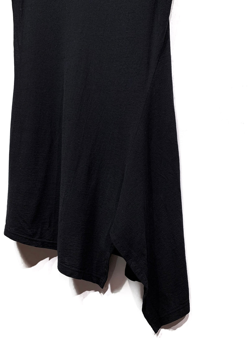 T-shirt long asymétrique noir Yohji Yamamoto