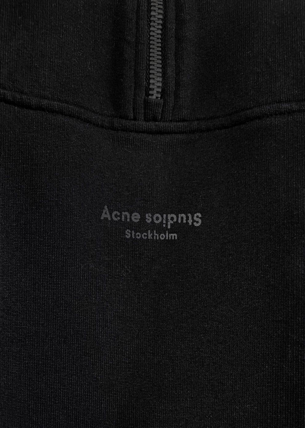 Sweat-shirt à demi-zip logo Acne Studios Faraz noir