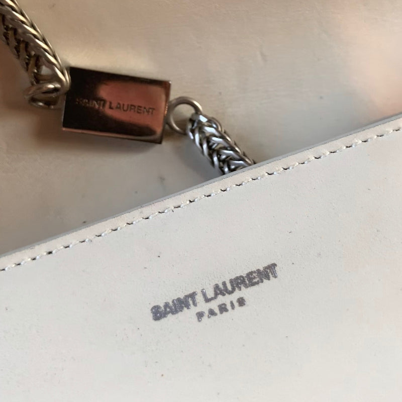 Saint Laurent Betty Ivory Leather Crossbody Bag