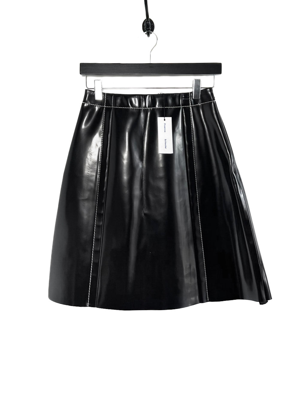 Proenza Schouler Black Coated A-line Skirt