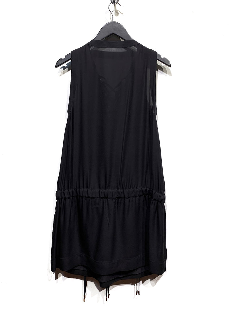 Gucci Black Laced Safari Silk Jumpsuit Dress