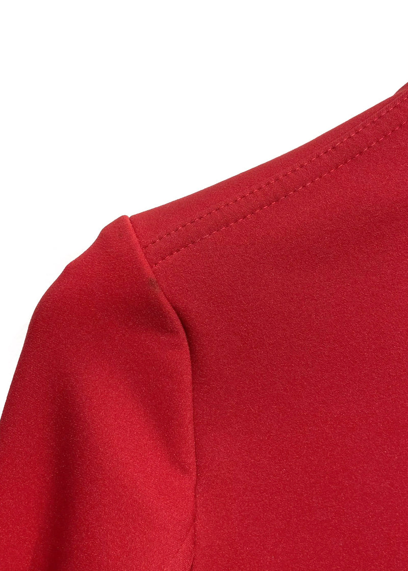 Gucci Vintage 2000 Tom Ford Red Asymmetrical Zip Closure Jacket