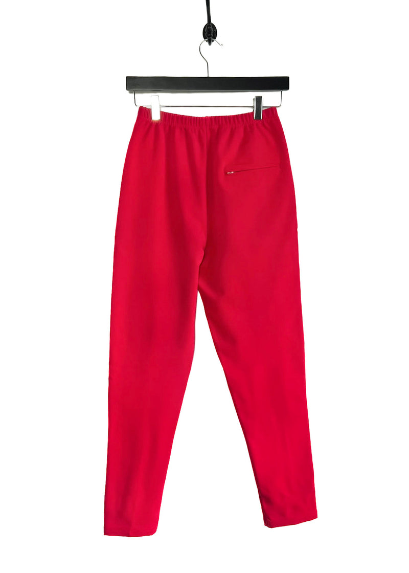 Balenciaga Red Sporty Viscose Pants