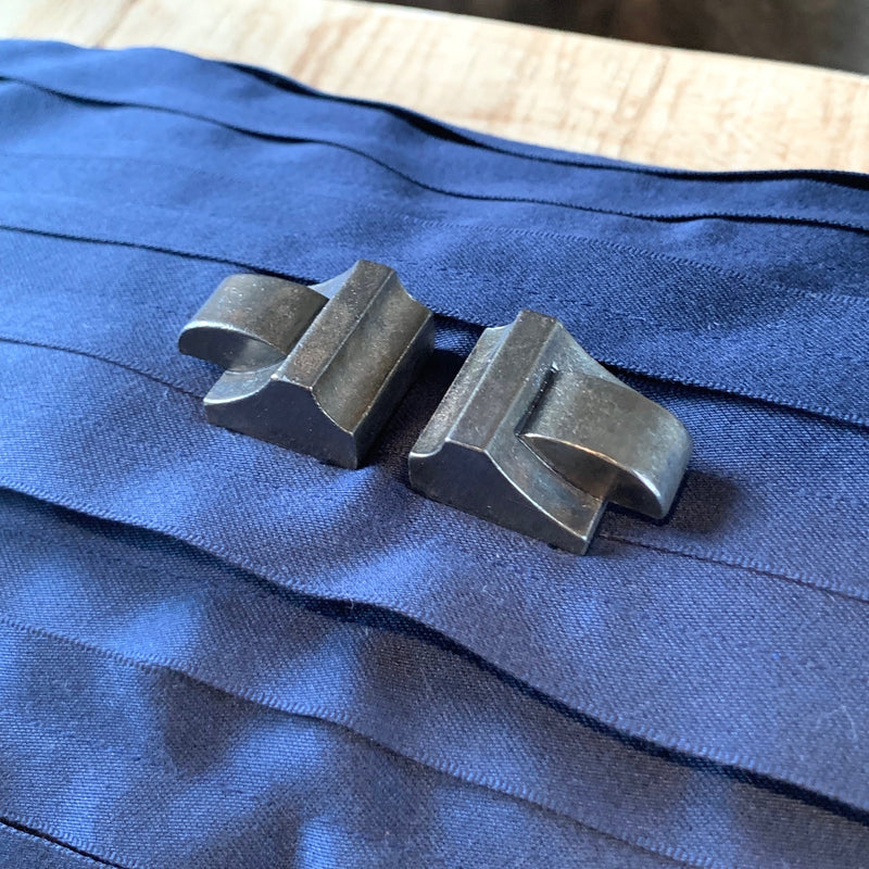 Lanvin Navy Ribbon Flap Clutch