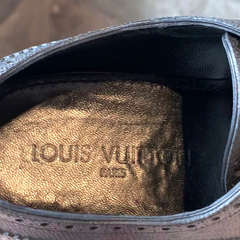 Chaussures Louis Vuitton Derbys Brogues cuir gris