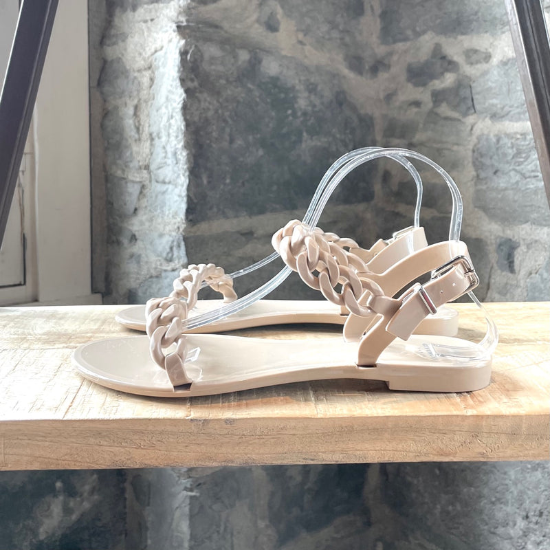 Givenchy Jelly Nude Rubber Sandals