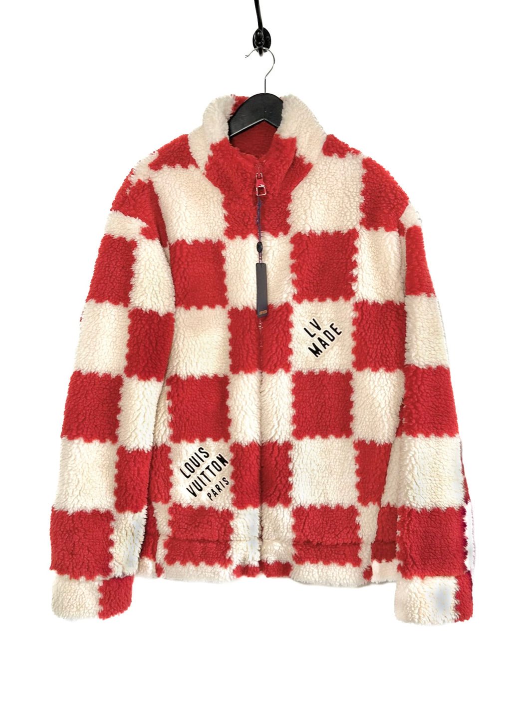 Louis Vuitton Men's S LV x Nigo Jacquared Damier Fleece Blouson Zip Jacket 1110L