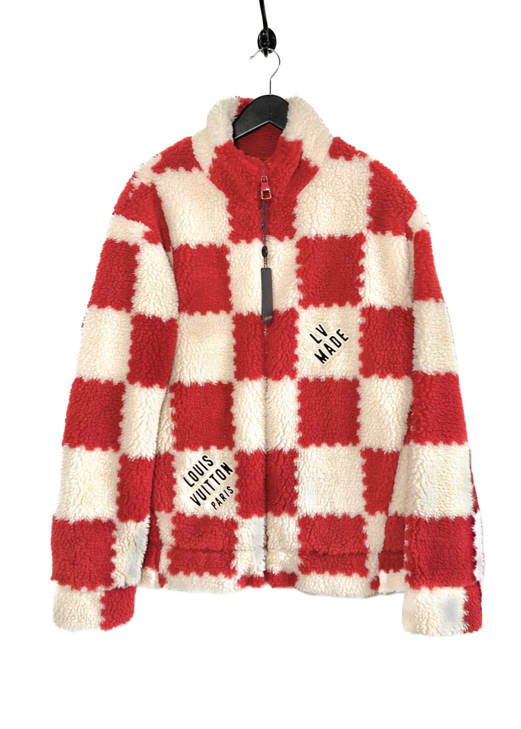 Louis Vuitton x Nigo 2022 LV² Damier Fleece Bomber Jacket - Red Outerwear,  Clothing - LOU789763