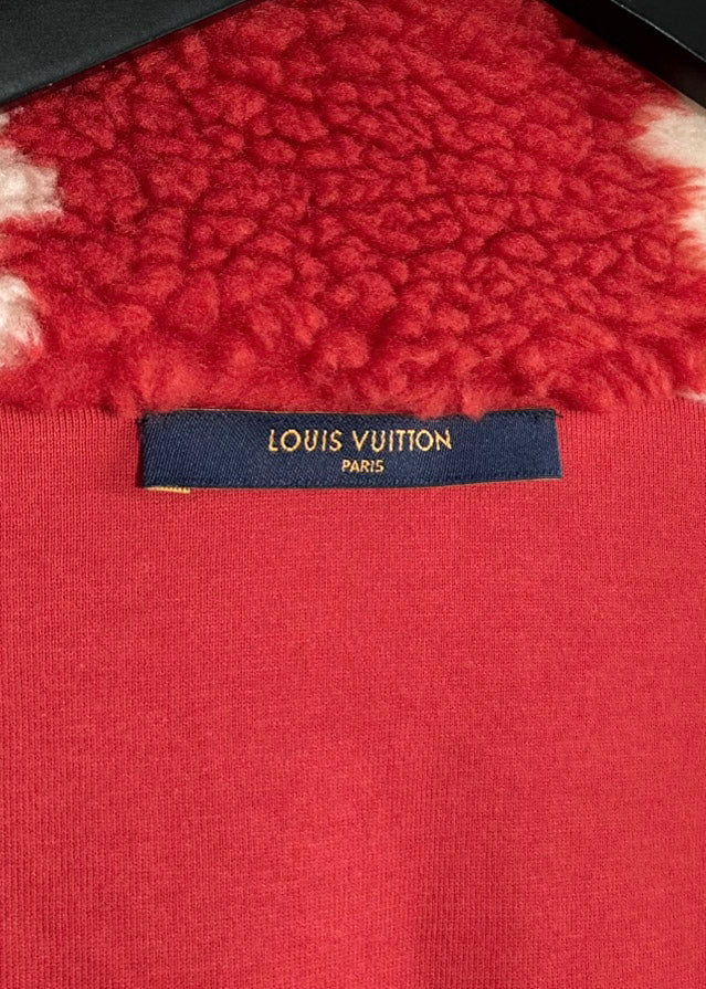 Louis Vuitton x Nigo Beige Red Jacquard Damier Fleece Blouson