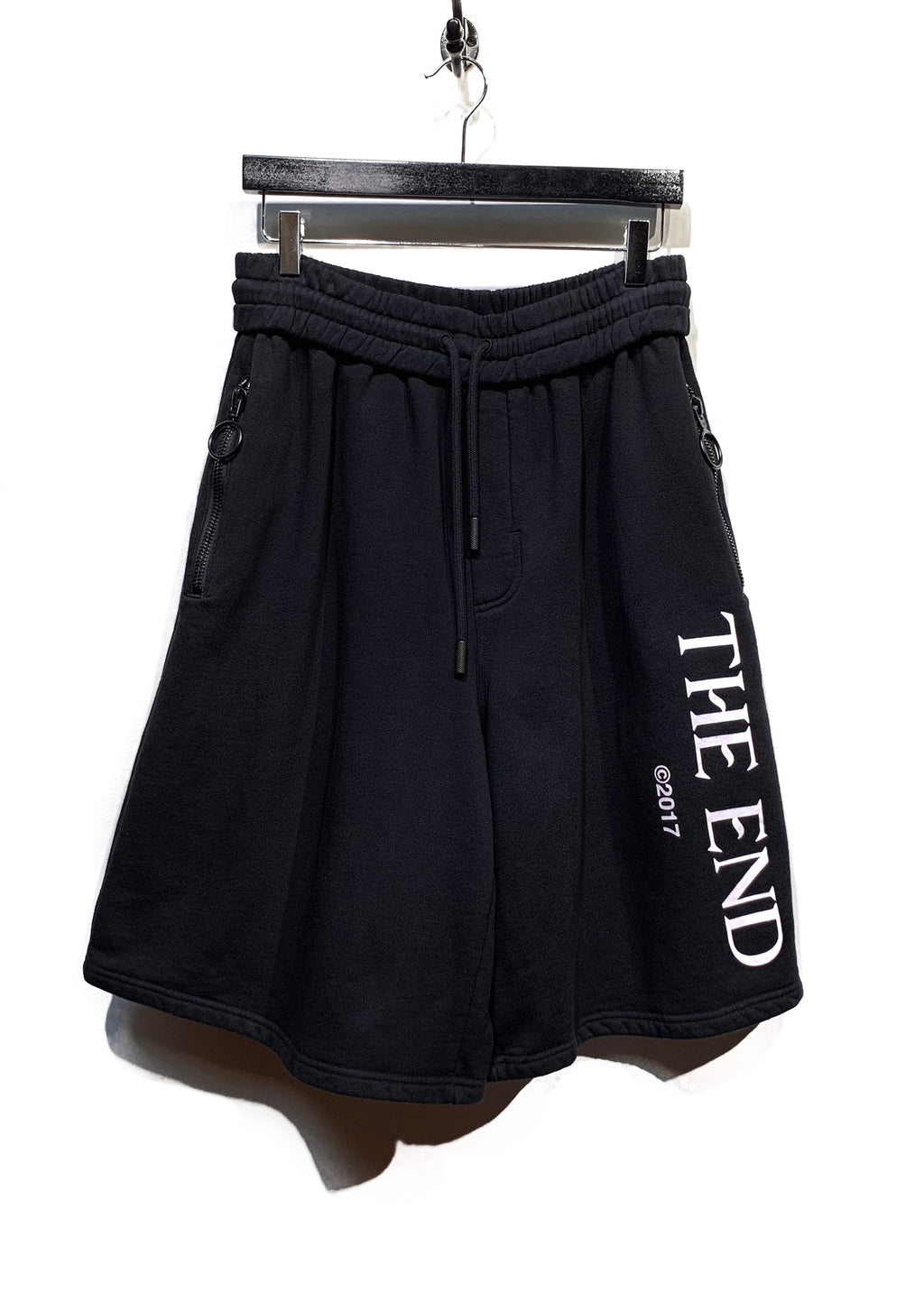 Off-White Baggy "The End" Printed Sweatshorts