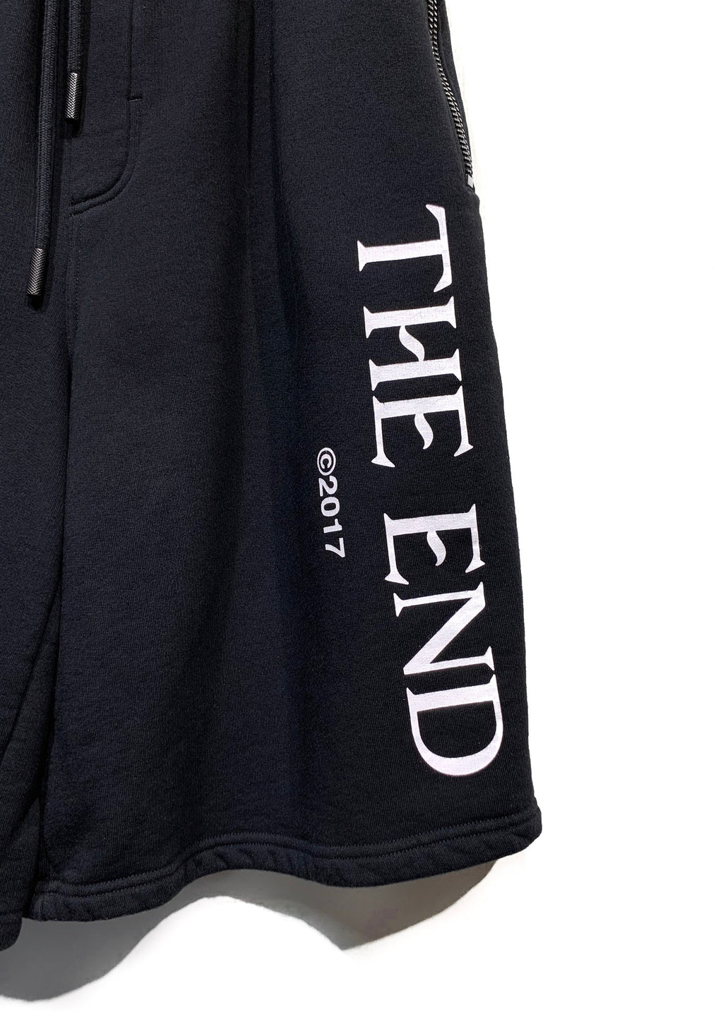 Off-White Baggy "The End" Printed Sweatshorts