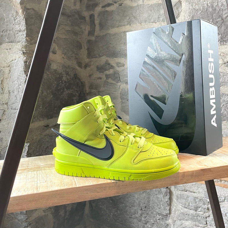Nike X Ambush Atomic Green Dunk Hi Top Sneakers
