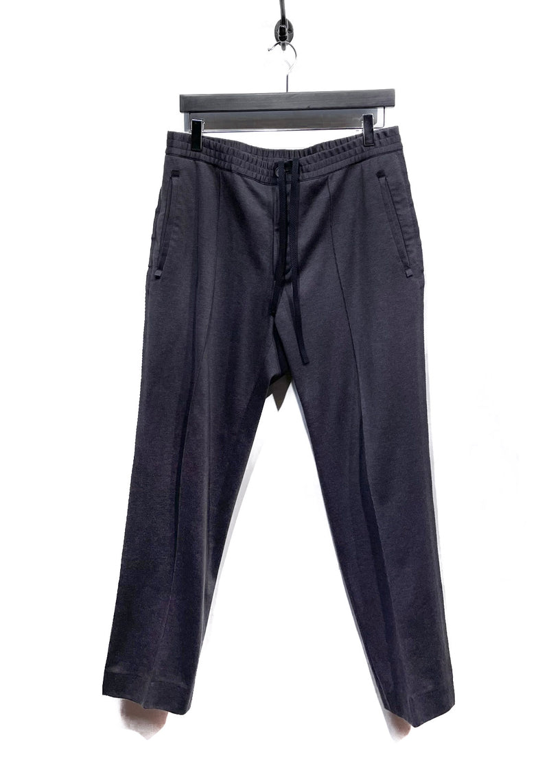 Lanvin Charcoal Cotton Jersey Jogger Suit Trousers