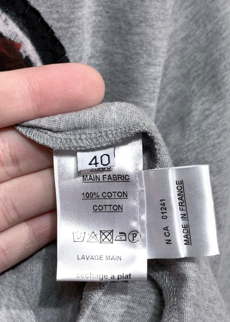 T-shirt gris imprimé Balmain