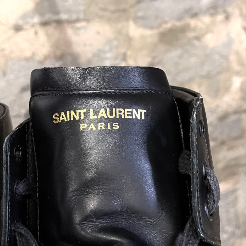Baskets montantes noires à clous Saint Laurent Paris