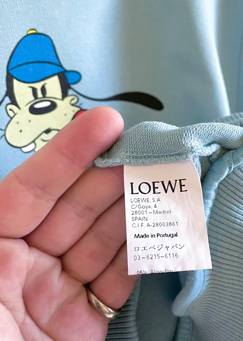 Sweat-shirt bleu à imprimé Loewe Goofie Disney