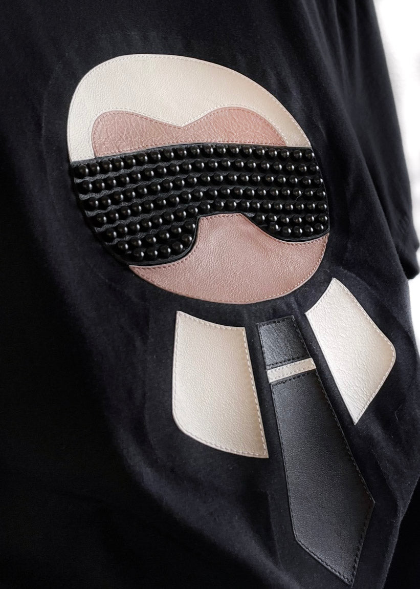 Fendi Black Karl Lagerfeld Karlito Embellished T-shirt – Boutique LUC.S
