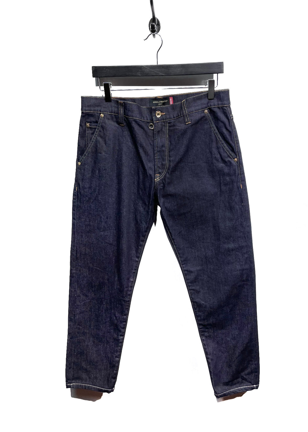 Dolce & Gabbana Navy Blue Raw Denim Jeans