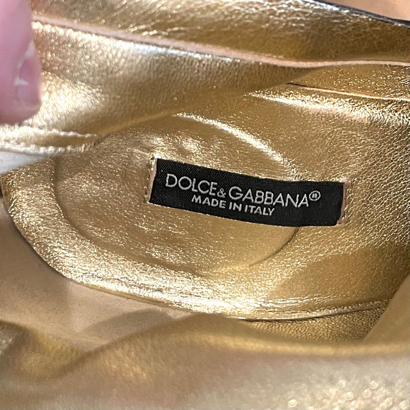 Dolce & Gabbana Black Patent Heeled Boots