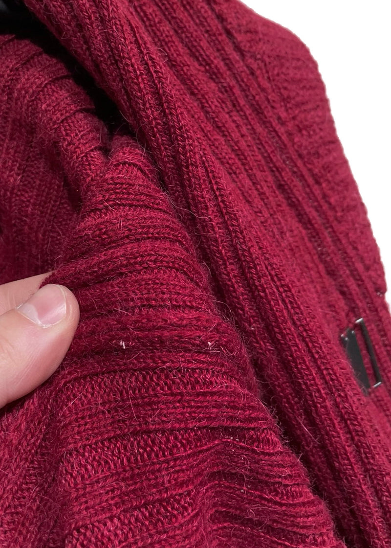 Boléro Lanvin en laine côtelée rouge