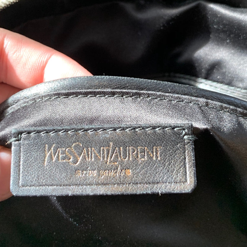 Yves Saint Laurent Ivory Snake Embossed Muse Handbag