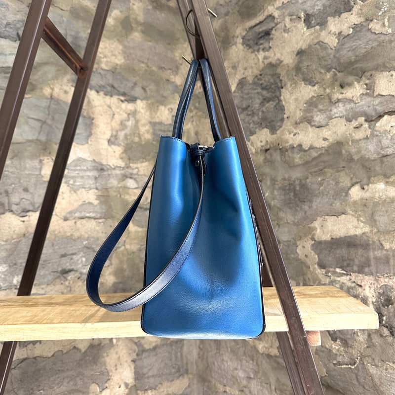 Fendi Large 2 Jours Colorblock Blue Handbag