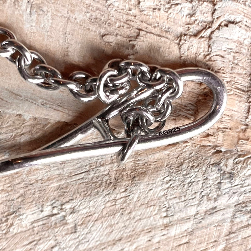 Hermès Vintage Silver Twist Chain Long Necklace