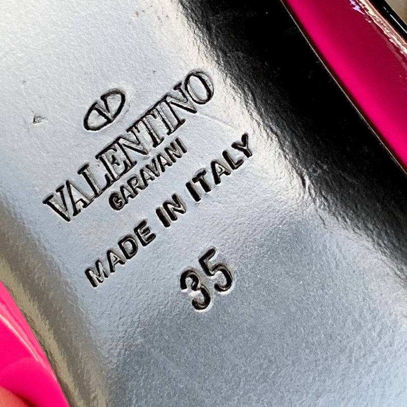 Valentino Pink Patent Rockstud Flats