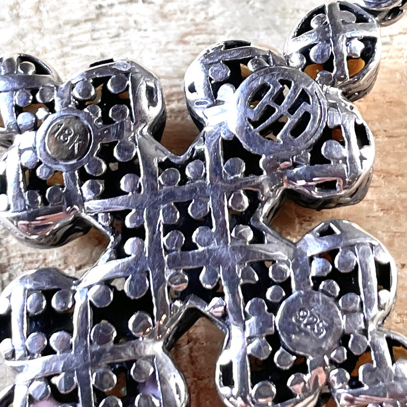 Pendentif croix perle en argent John Hardy Jaisalmer