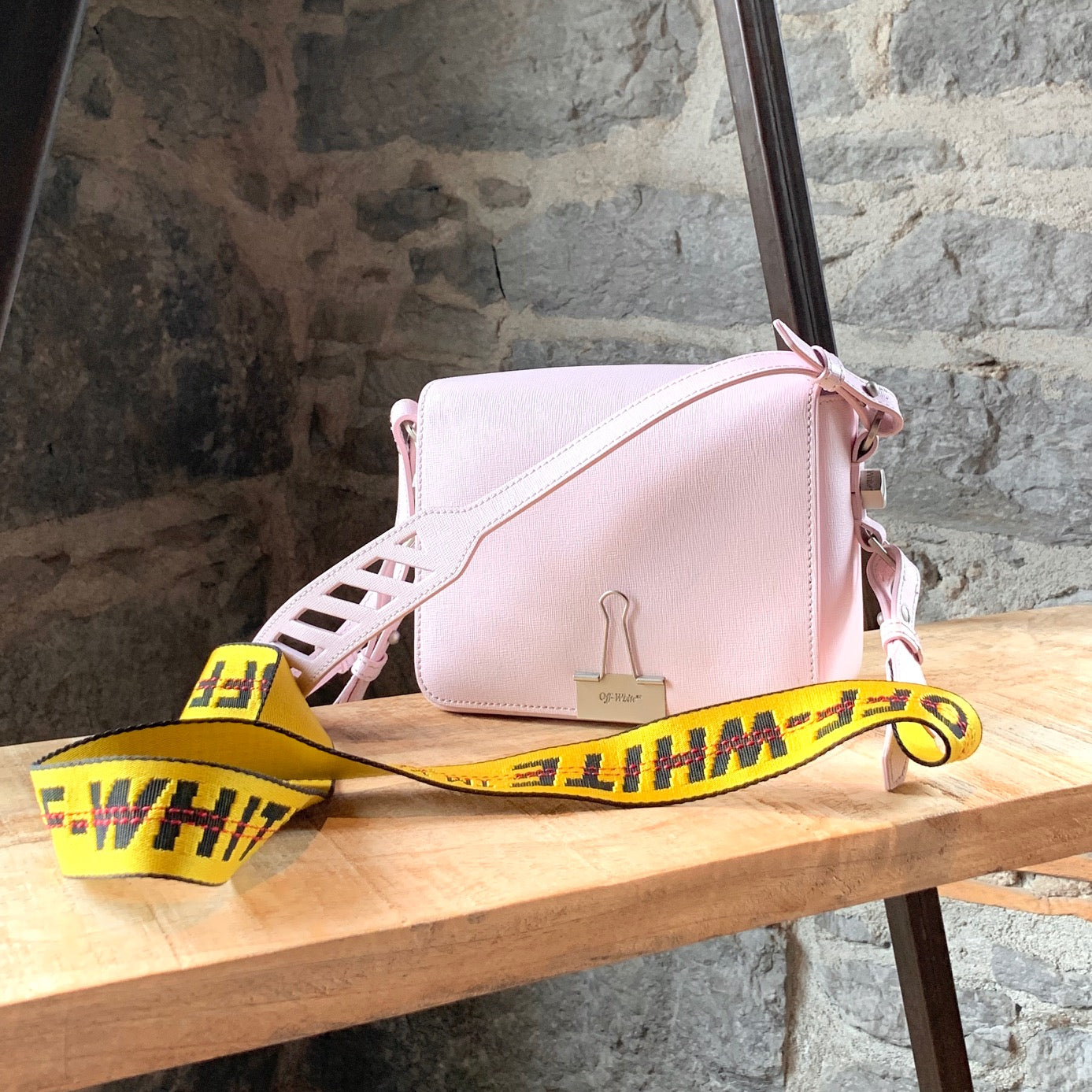 Off-White, Bags, Off White Pink Binder Clip Bag