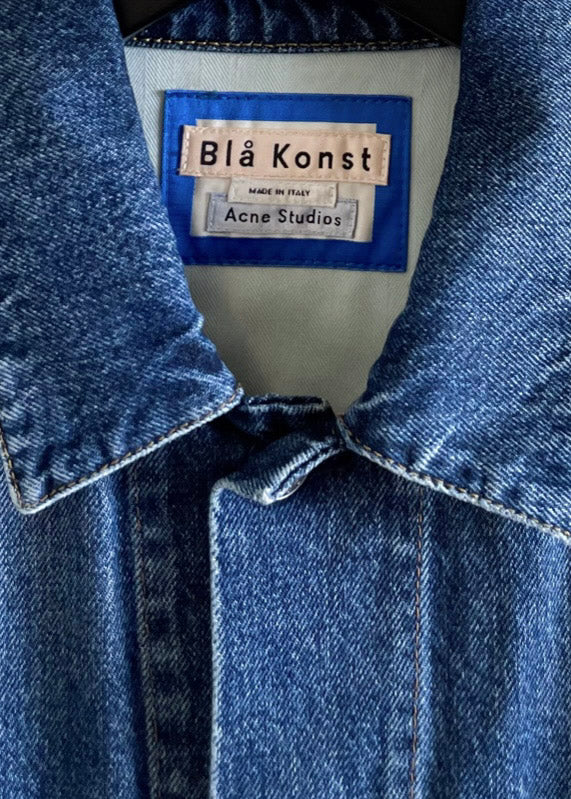 Veste boutonnée en denim bleu Acne Bla Konst