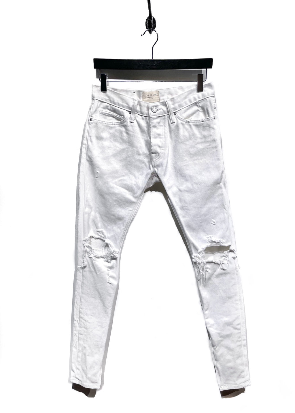 Jeans Fear Of God Fourth Collection blanc effet vieilli