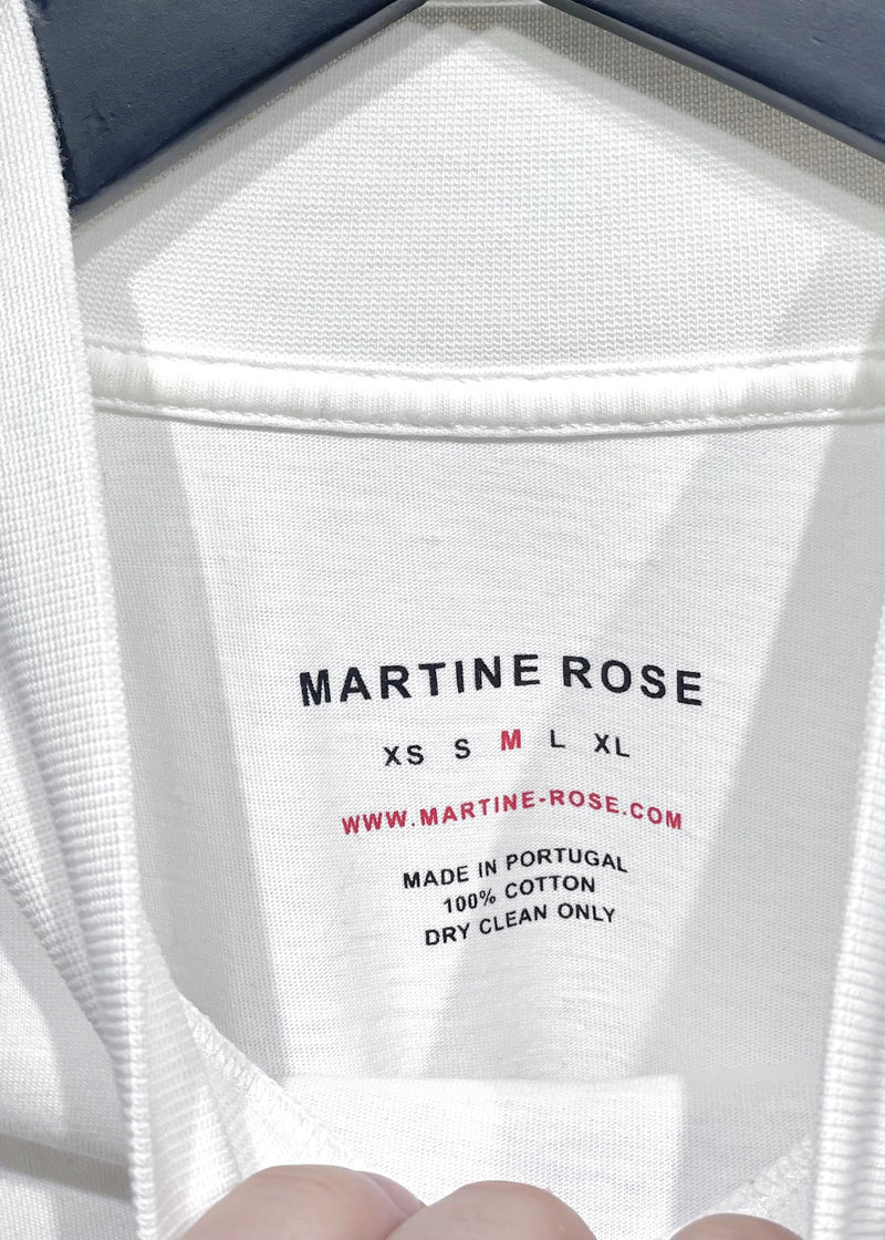 T-shirt blanc à manches longues avec logo "Vintage" Martine Rose