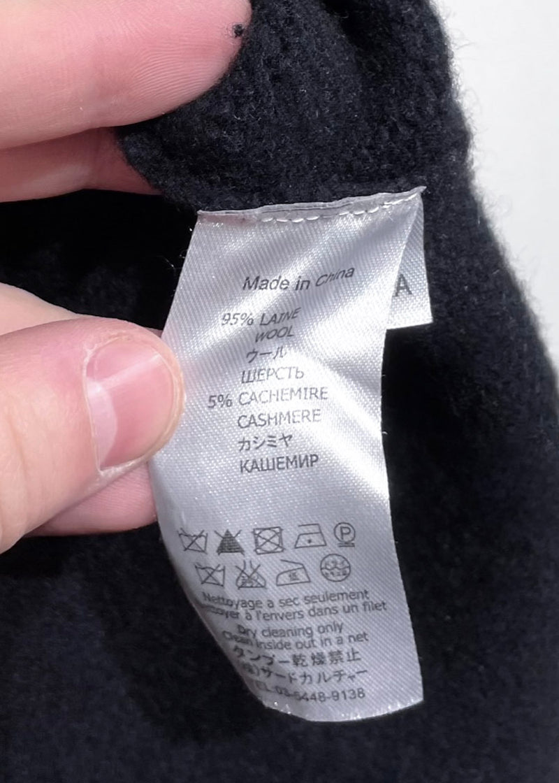 Pull noir en laine mélangée à double zip Givenchy